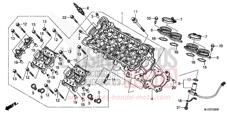 CULASSE de CBR600RR ABS ROSS WHITE (NH196) 2013